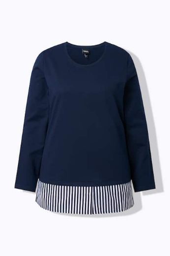 Plus size veliki brojevi Majica dugih rukava okruglog ovratnika za punije