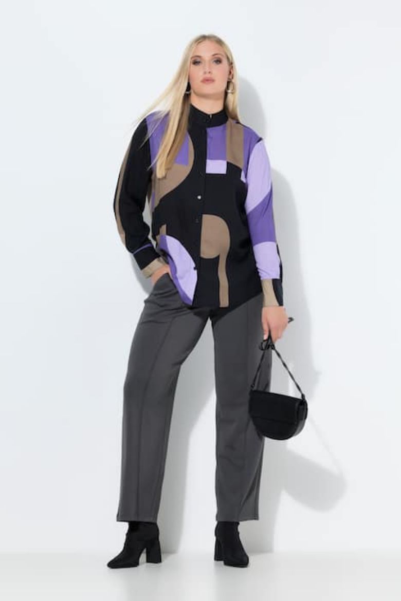 Plus size veliki brojevi Hlače ravnih nogavica elastičnog struka za punije