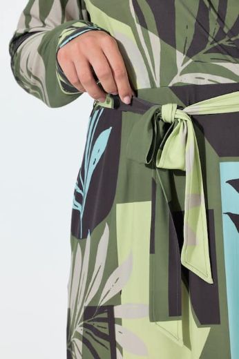 Plus size veliki brojevi Haljina midi dugih rukava za punije