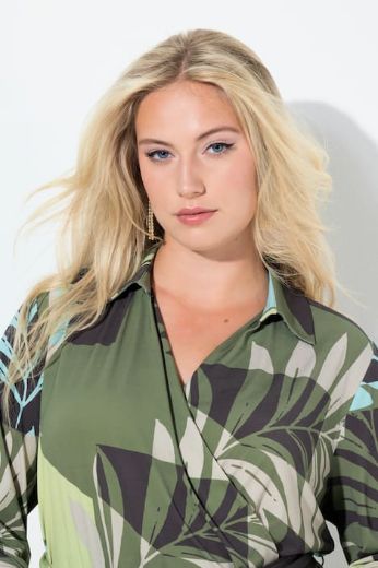 Plus size veliki brojevi Haljina midi dugih rukava za punije