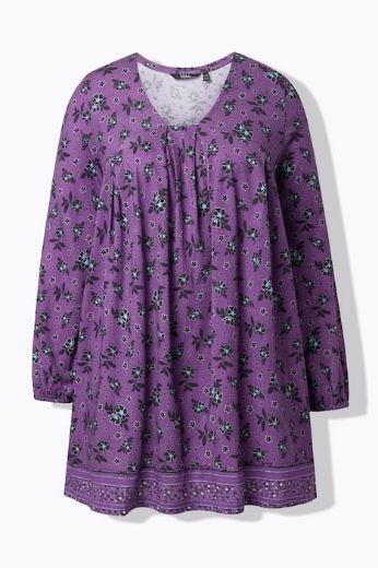 Plus size veliki brojevi Tunika dugih rukava A kroja za punije