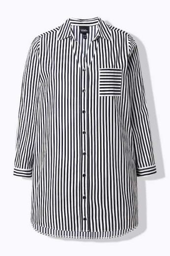 Plus size veliki brojevi Košulja dugih rukava dužeg kroja za punije