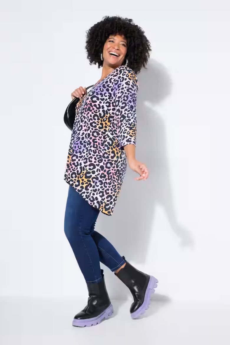 Plus size veliki brojevi Majica duga za punije