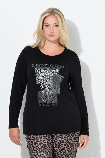 Plus size veliki brojevi Majica dugih rukava okruglog ovratnika za punije