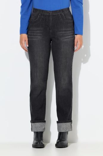 Plus size veliki brojevi Traperice širokih ravnih nogavica za punije