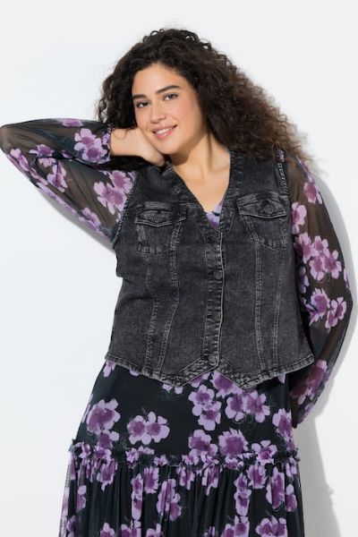 Veliki brojevi Prsluk od trapera moda za punije