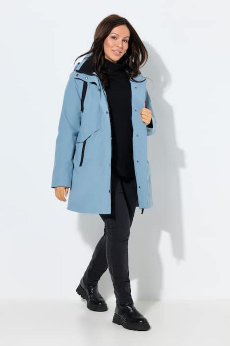 Plus size veliki brojevi Jakna vodootporna dužeg A kroja za punije