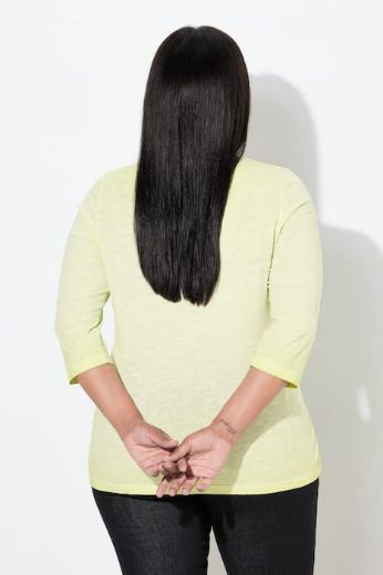 Plus size veliki brojevi Majica 3/4 rukava V ovratnika za punije