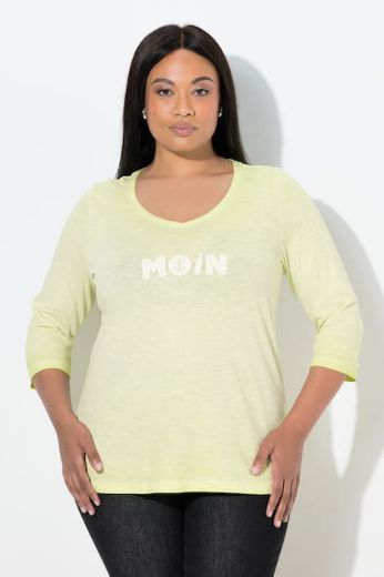 Plus size veliki brojevi Majica 3/4 rukava V ovratnika za punije