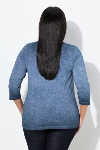 Plus size veliki brojevi Majica 3/4 rukava V ovratnika za punije