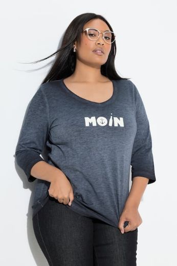 Plus size veliki brojevi Majica 3/4 rukava V ovratnika za punije