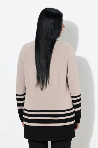 Plus size veliki brojevi Pulover dugih rukava V ovratnika za punije