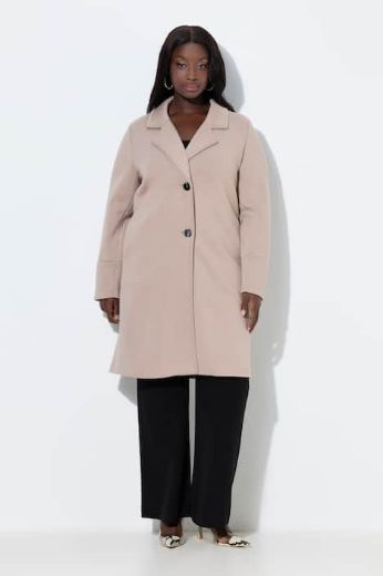 Plus size veliki brojevi Kaput na kopčanje dužeg kroja za punije