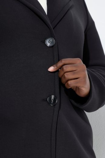 Plus size veliki brojevi Kaput na kopčanje dužeg kroja za punije