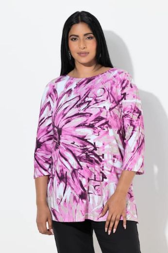 Plus size veliki brojevi Majica 3/4 rukava A kroja za punije