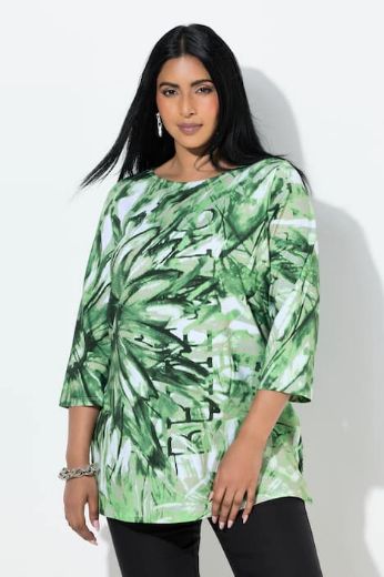 Plus size veliki brojevi Majica 3/4 rukava A kroja za punije