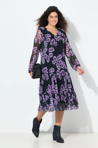 Plus size veliki brojevi Haljina cvjetni motiv za punije