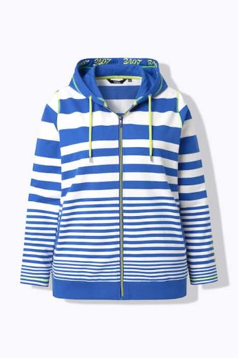 Plus size veliki brojevi Majica na pruge s patentnim zatvaračem za punije