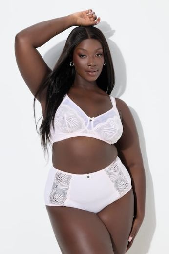 Plus size veliki brojevi Gaćice maxi s dekorativnom čipkom za punije