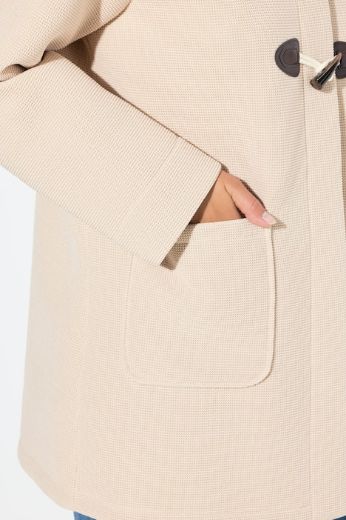 Plus size veliki brojevi Kaput na kopčanje s kapuljačom za punije