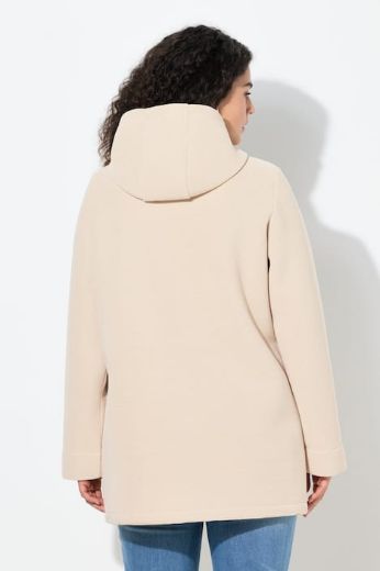 Plus size veliki brojevi Kaput na kopčanje s kapuljačom za punije