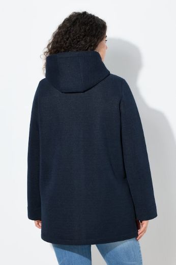 Plus size veliki brojevi Kaput na kopčanje s kapuljačom za punije