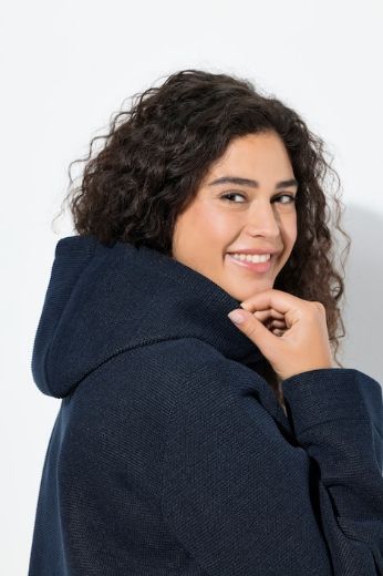 Plus size veliki brojevi Kaput na kopčanje s kapuljačom za punije