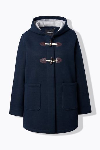 Plus size veliki brojevi Kaput na kopčanje s kapuljačom za punije