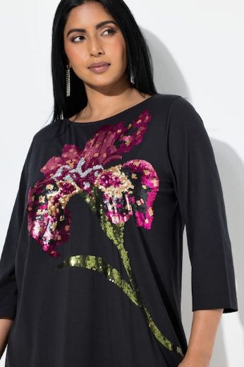 Plus size veliki brojevi Majica 3/4 rukava dužeg A kroja za punije