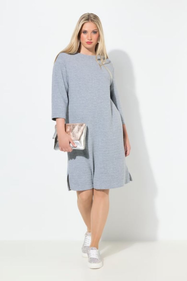 Plus size veliki brojevi Haljina midi 3/4 rukava za punije