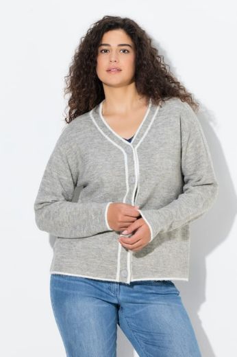 Plus size veliki brojevi Kardigan na kopčanje za punije