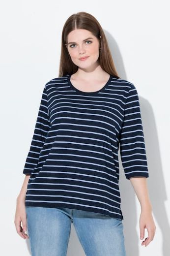 Plus size veliki brojevi Majica 3/4 rukava okruglog ovratnika za punije