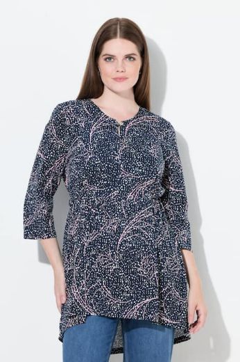 Plus size veliki brojevi Majica 3/4 rukava dužeg A kroja za punije