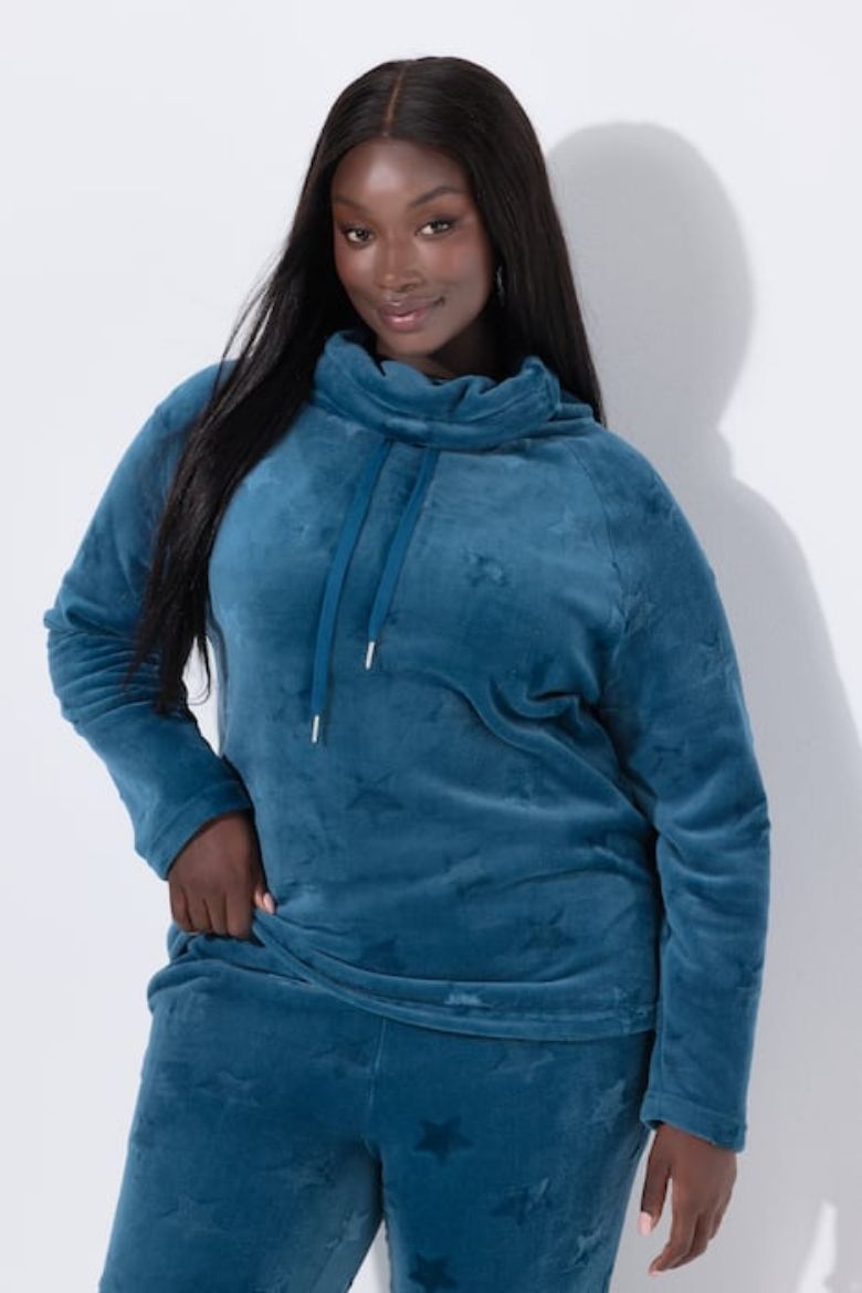 Plus size veliki brojevi Majica dugih rukava povišenog ovratnika za punije