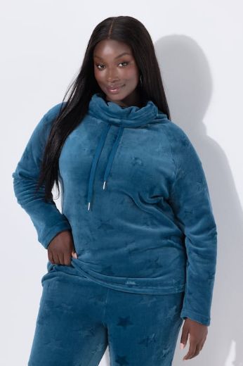 Plus size veliki brojevi Majica dugih rukava povišenog ovratnika za punije