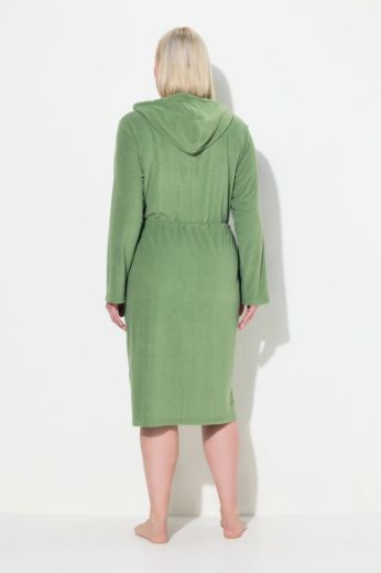 Plus size veliki brojevi Ogrtač s patentnim zatavaračem i kapuljačom za punije