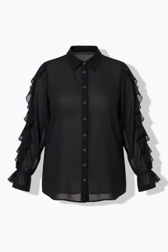 Plus size veliki brojevi Bluza dugih rukava na volane za punije