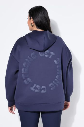 Plus size veliki brojevi Majica dugih rukava s patentnim zatvaračem i kapuljačom za punije