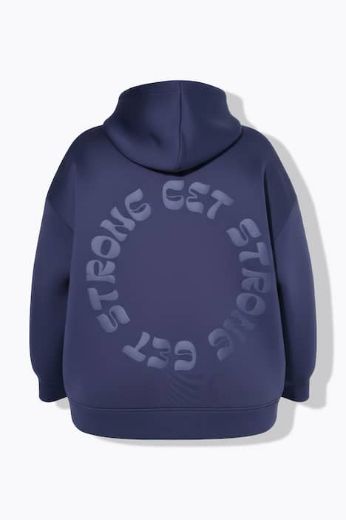 Plus size veliki brojevi Majica dugih rukava s patentnim zatvaračem i kapuljačom za punije