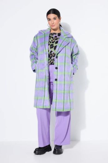 Plus size veliki brojevi Kaput karirani šireg kroja za punije