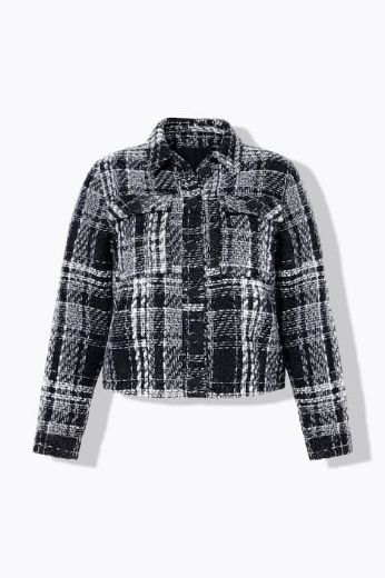 Plus size veliki brojevi Jakna lagana na kopčanje kraćeg kroja za punije