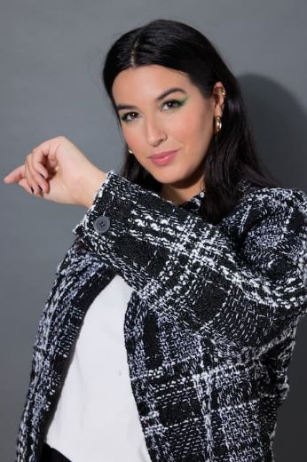 Plus size veliki brojevi Jakna lagana na kopčanje kraćeg kroja za punije