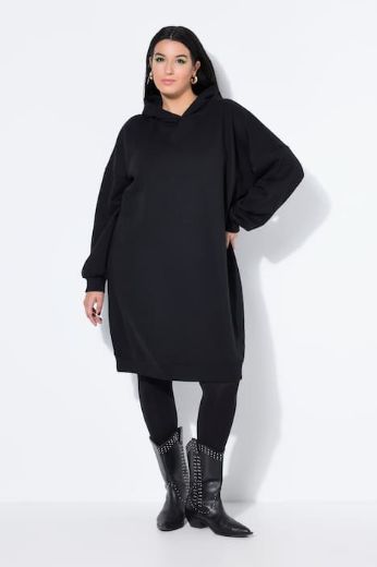 Plus size veliki brojevi Haljina dugih rukava s kapuljačom za punije