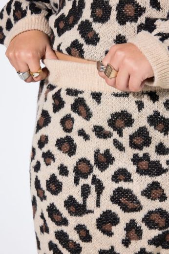 Plus size veliki brojevi Suknja midi s leopard uzorkom za punije