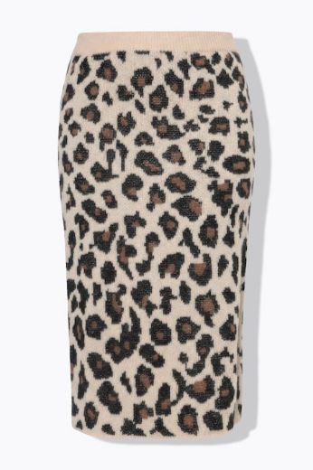 Plus size veliki brojevi Suknja midi s leopard uzorkom za punije