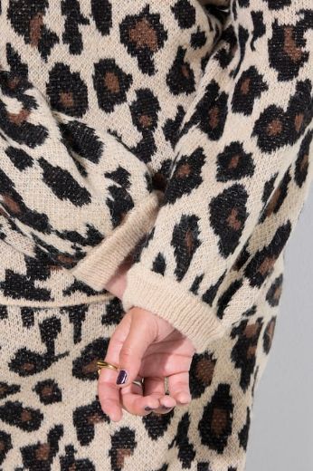 Plus size veliki brojevi Pulover dugih rukava s leopard uzorkom za punije