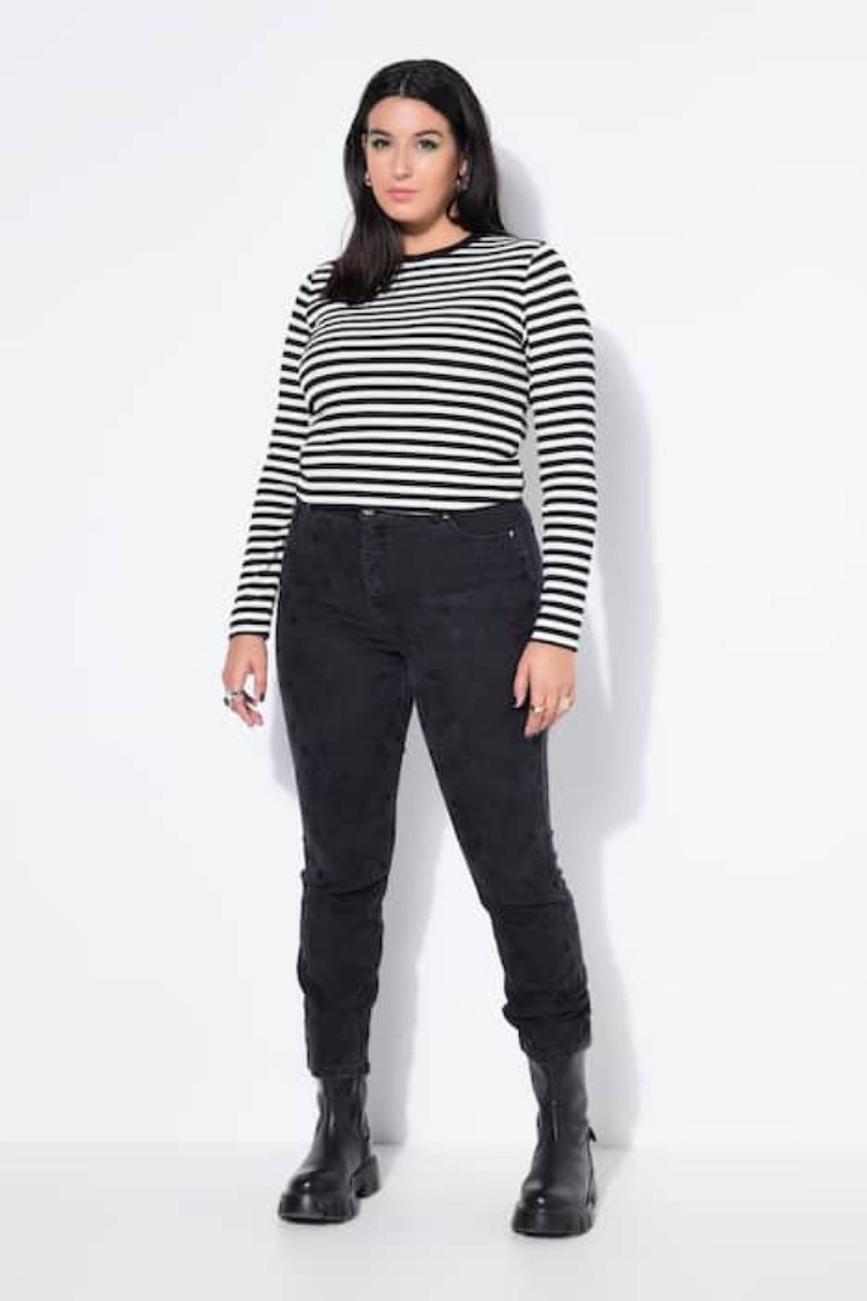 Plus size veliki brojevi Traperice širokih nogavica za punije