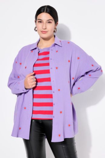 Plus size veliki brojevi Košulja šireg kroja s motivom srca za punije