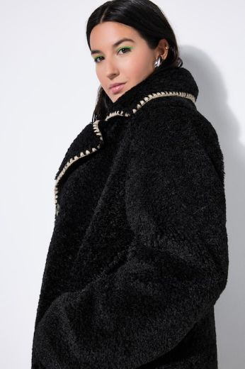 Plus size veliki brojevi Kaput od flisa A kroja za punije