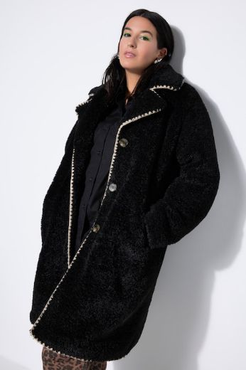 Plus size veliki brojevi Kaput od flisa A kroja za punije